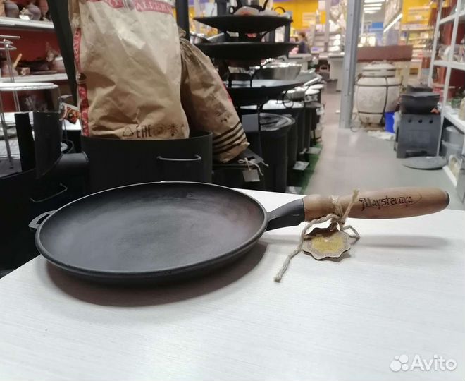 Сковорода чугунная блинная