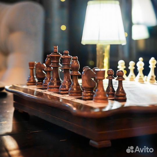 Шахматы Подарочные Большие из Бука Лакерованные
