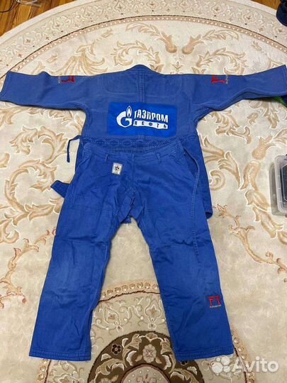 Кимоно для дзюдо (синее) superstar (золотистое)