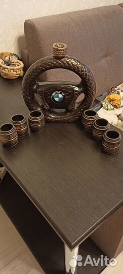 Набор для напитков (штоф) - руль и бокалы 