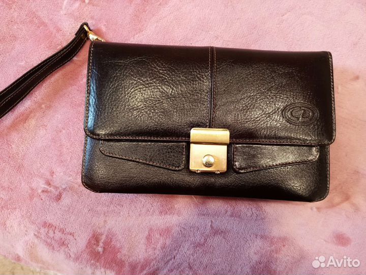 Барсетка кожаная мужская новая