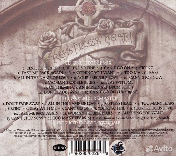 Whitesnake - restless heart/2CD-digipack