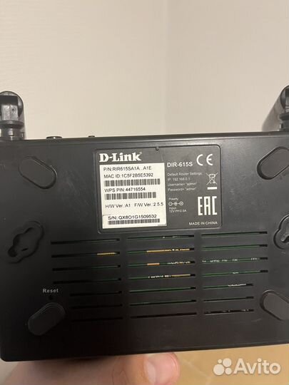 Wi-Fi роутер D-Link DIR-615S, черный