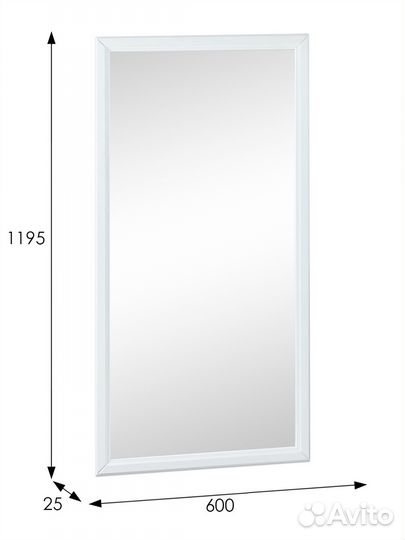 Зеркало настенное Ника белый (8319-002)