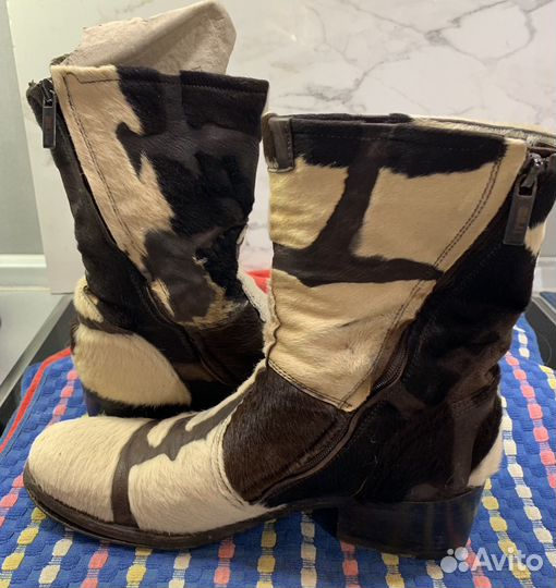 Сапоги казаки из кожи pony р 39-40