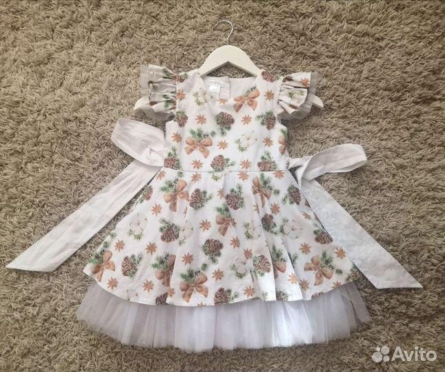 Платье для девочки новогоднее 116