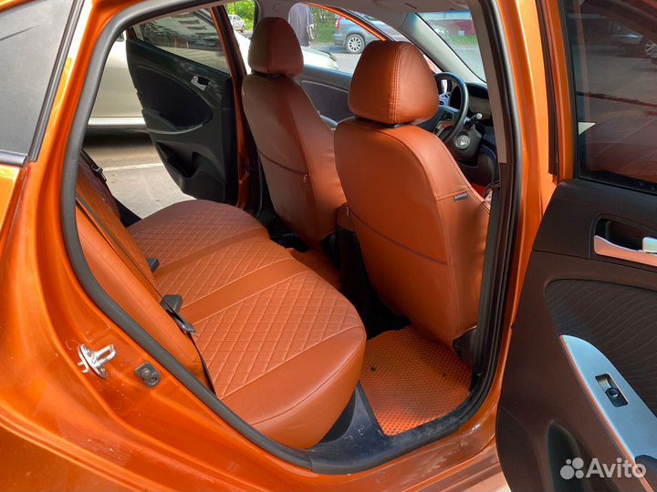 Автомобильные чехлы экокожа Ромб Kia Rio 3