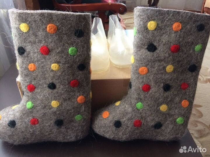 Валенки с галошами для девочки размер 34