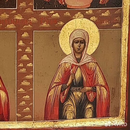 Старинная русская икона, четырёхчастник