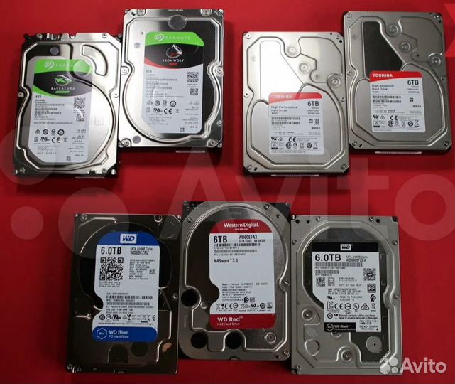 Жесткие диски от 1 до 6 тб