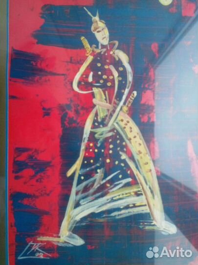 Одинокий самурай.Пластик, акрил 2002 Оригинал арт