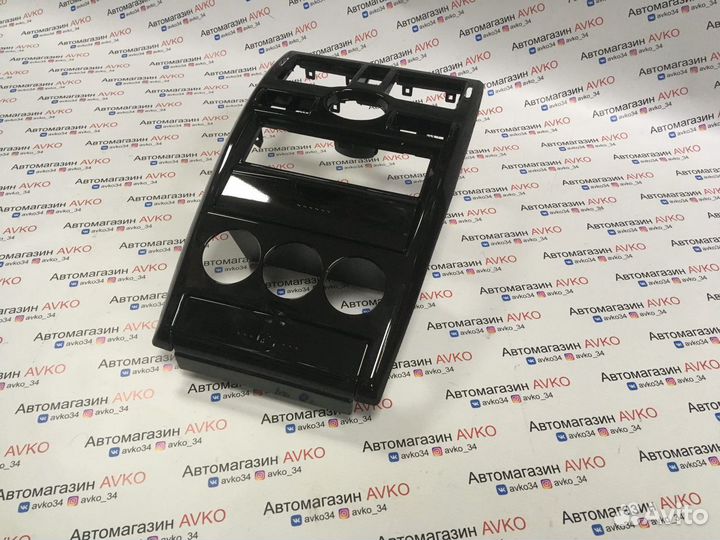 Консоль панели Приора 1din черный глянец