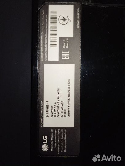 Монитор LG LG 24MP59HT-P