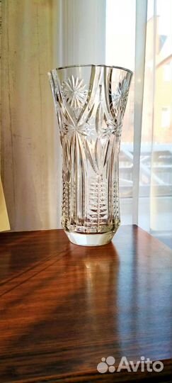 Хрусталь большая ваза для цветов 30 см;d 15 см