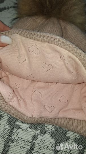 Шапка зимняя для девочки 50 52