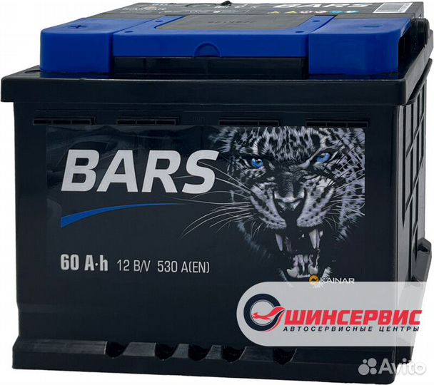 Аккумулятор bars 60 Ач 520 А