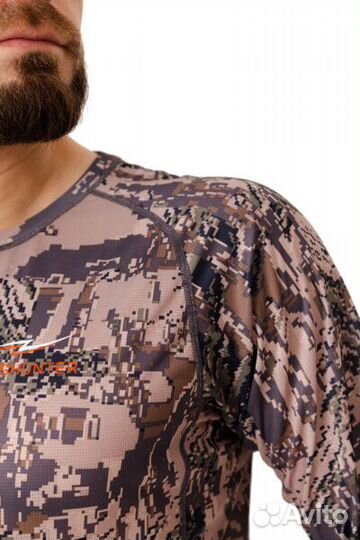 Лонгслив king hunter protection camo/grey