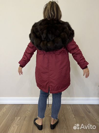 Парка с соболем трансформер rich furs
