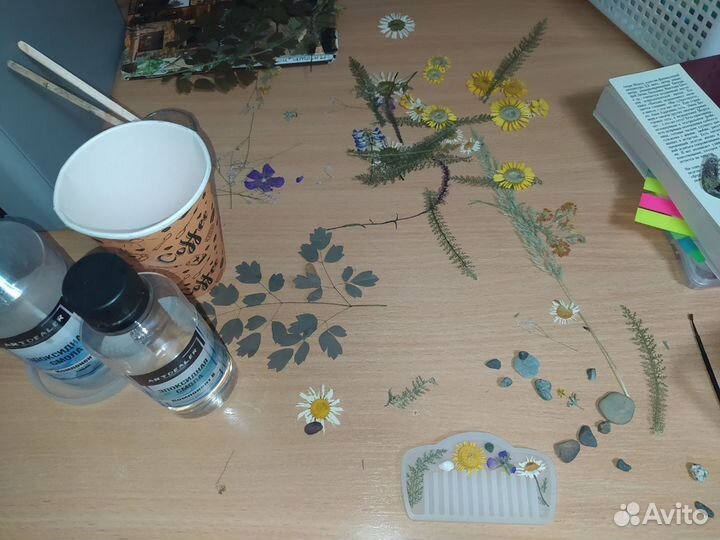 Гребень из эпоксидной смолы, ручная работа