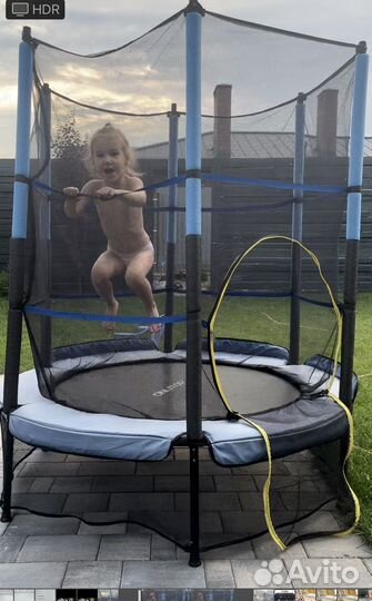 Детский батут с сеткой