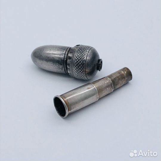 Антикварный серебряный телескопический мундштук