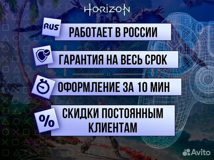 Подписка PS Plus Deluxe Extra с играми + Horizon F