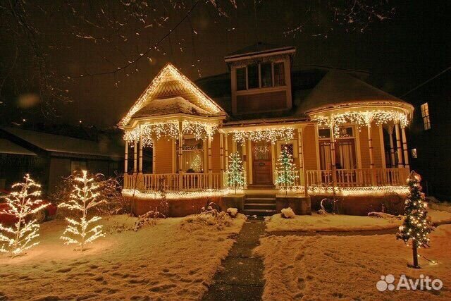 Новогоднее украшение домов