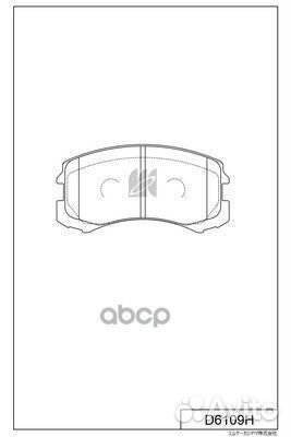 Колодки тормозные дисковые D6109H D6109H Kashiyama