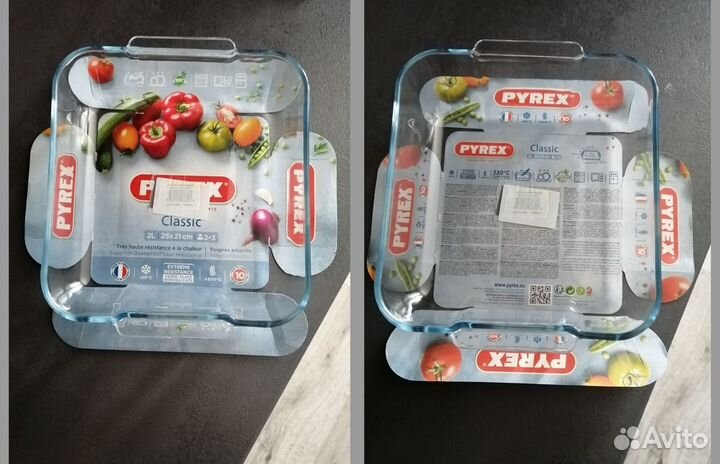 Форма для духовки, Франция. Стекло, 2л, 25*21*6см