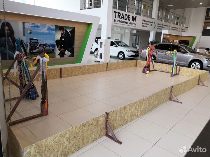 Метлобол с ограждением и воротами