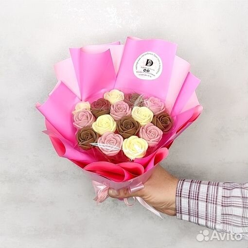 Конфеты ручной работы, букет из шоколада