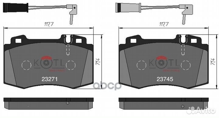 Тормозные колодки A0034205820 1543KT kotl