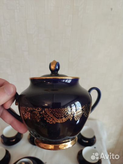 Чайный сервиз лфз, СССР Синий кобальт