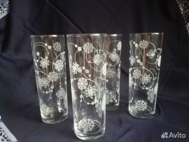 Набор стаканов из ikea, чешское стекло, 4шт
