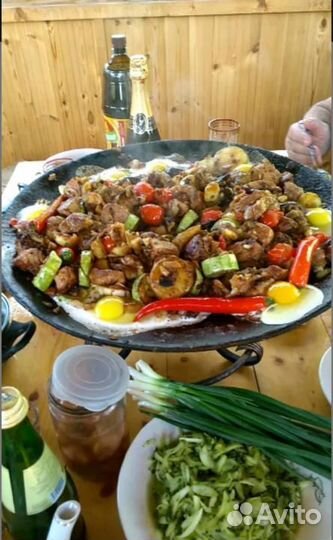 Садж чугунный. Жаровня. Сковорода