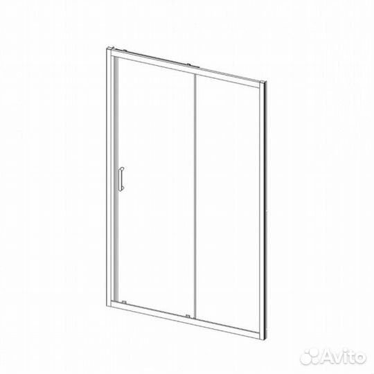 Душевая дверь Vincea Alpha VDS-3AL 140 сталь вороненая