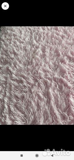 Плед травка розовый