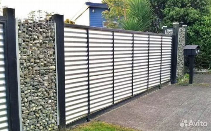 Забор из профнастила,ворота быстро