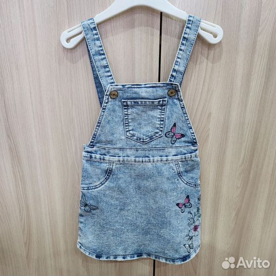 Джинсовый сарафан на девочку 98