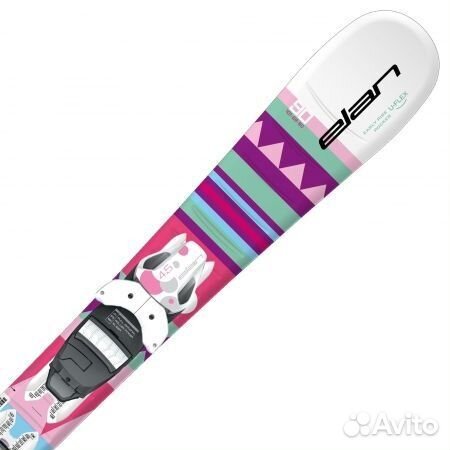 Детские Горные лыжи elan 110 см + крепления EL 4.5