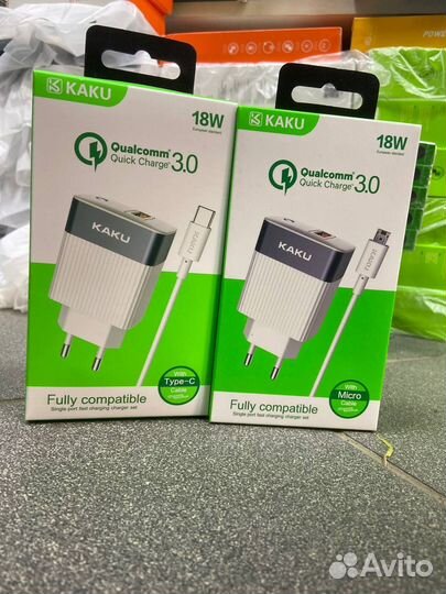 Зарядное устройство для телефона kaku 18W, Type-C
