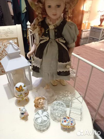 Ангел,кукла фарфоровая. Композиция Прованс