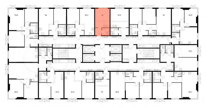 Квартира-студия, 20 м², 18/25 эт.
