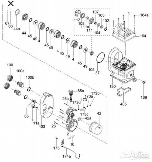 Запчасти / ремонт насоса Scala2 и MQ Grundfos