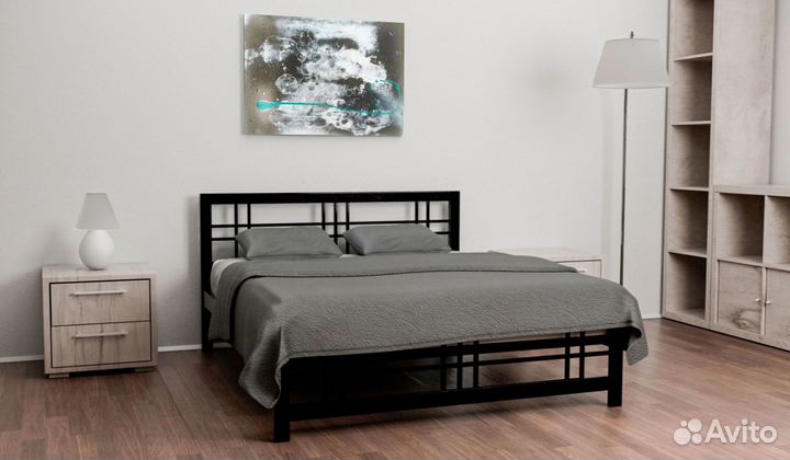 Кровать в стиле «лофт» из металла