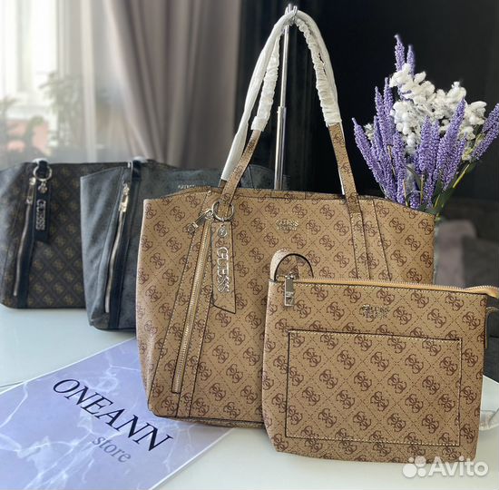 Сумка шоппер 2в1 Guess новинка в расцветках