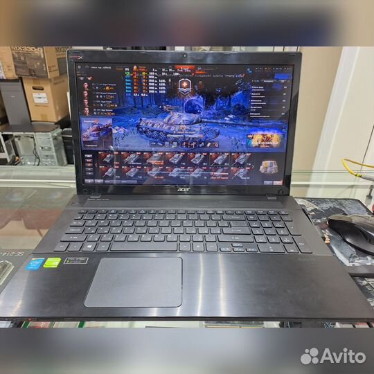 Игровой ноут aser экран 17, i5 4200 16Gb GT750 4Gb