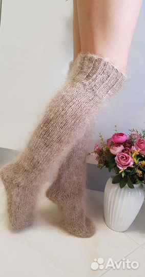 Гольфы из собачьей шерсти и козьего пуха Носки