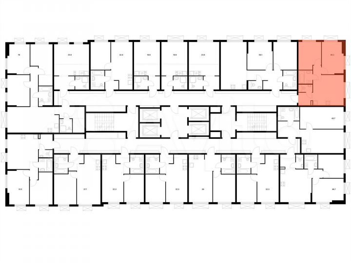 2-к. квартира, 46,3 м², 11/25 эт.