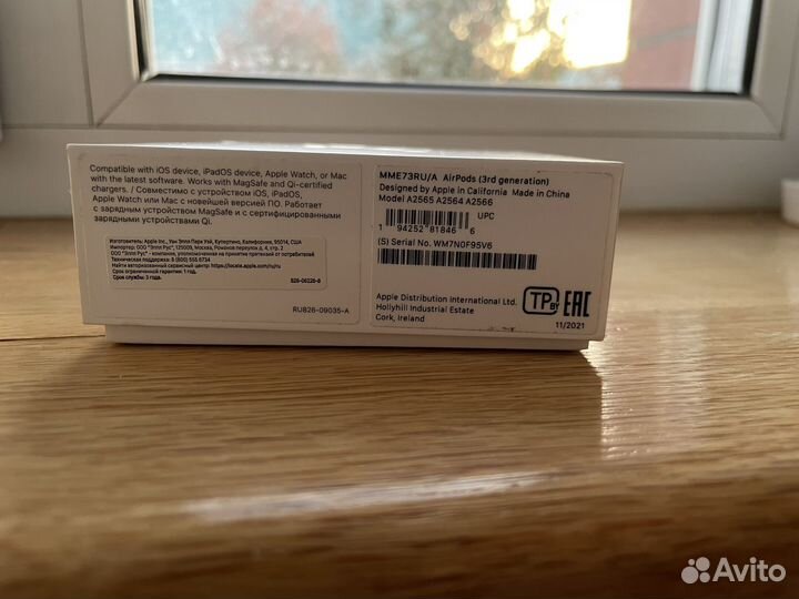 Беспроводные наушники apple airpods 3